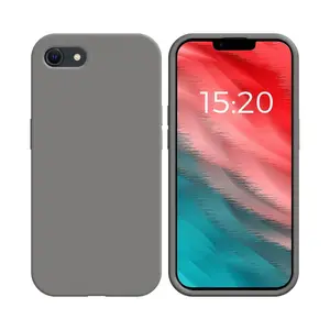Coque Silicone Compatible pour Apple iPhone 7/iPhone 8/iPhone SE (2nd Gen)/iPhone SE (3e Gen) (#34) Gris Foncé