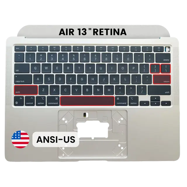 Châssis supérieur avec clavier ANSI US pour Apple MacBook Air 13" A2337 (2020) (origine, argent)