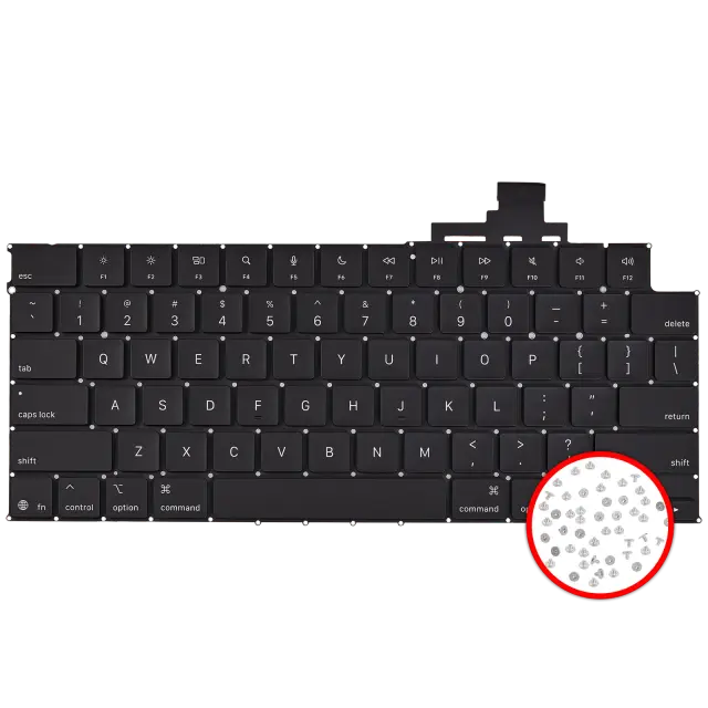 Clavier rétroéclairé avec vis pour Apple MacBook Air 15" (A3241 / début 2025) (anglais US)