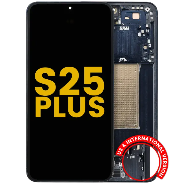 Écran OLED avec châssis pour Samsung Galaxy S25 Plus 5G (version US & internationale, reconditionné, Blue Black)