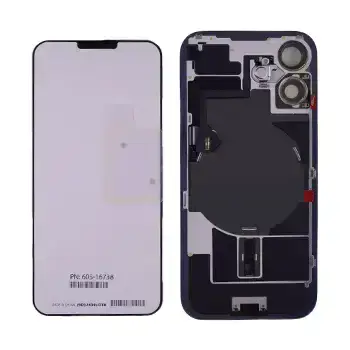 Vitre arrière avec MagSafe, NFC et nappe flash pour Apple iPhone 16 (origine, noir)