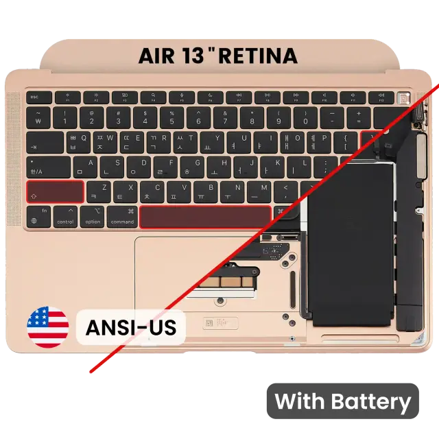Châssis supérieur avec batterie et clavier ANSI US pour Apple MacBook Air 13" A2337 (2020) (or)