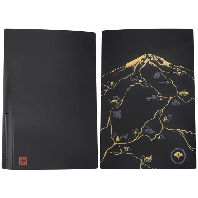 Pièce console de jeu pour Sony PlayStation 5 (1000 / 1100 / 1200) (Ghost Of Yotei, Golden Black)