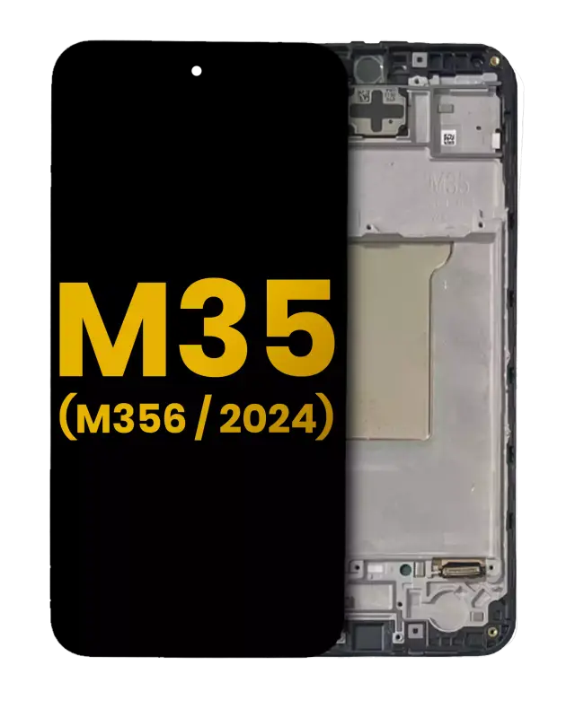 Écran OLED avec châssis pour Samsung Galaxy M35 (M356 / 2024) (reconditionné, noir)