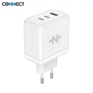 Chargeur Secteur GaN CONNECT MC-CBTAC65W 65W (USB + 2 USB-C) Blanc