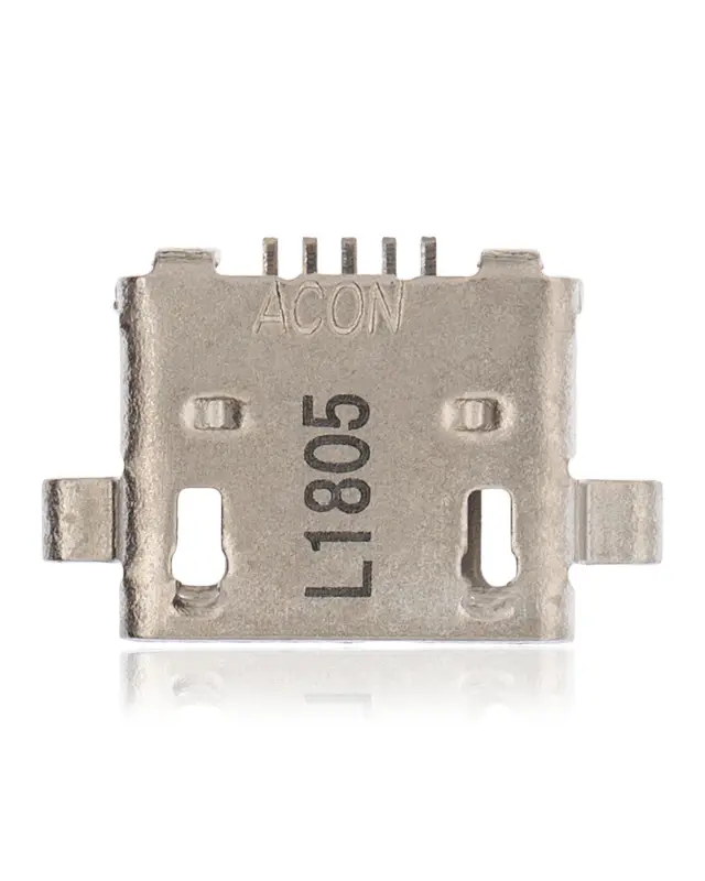 Connecteur de charge à souder — format Micro B, 5 broches, 4 points de fixation (C082)