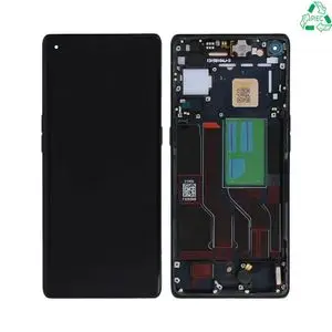 Écran Tactile Original Refurb avec Châssis (PIEC) OPPO Find X3 Neo Noir Starlight