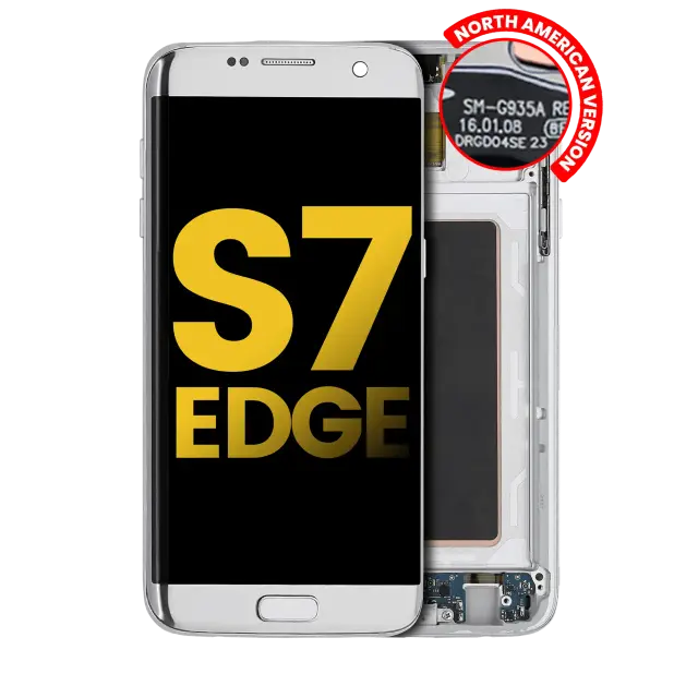 Écran OLED avec châssis pour Samsung Galaxy S7 Edge G935A (North American Version, reconditionné, argent)