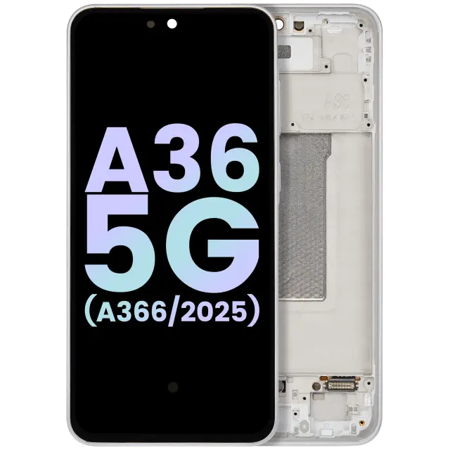 Écran OLED avec châssis pour Samsung Galaxy A36 5G (A366 / 2025) (pack service origine, blanc)