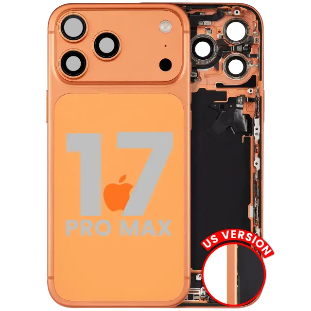 Châssis pour Apple iPhone 17 Pro Max (version US, origine d'occasion — grade B, Cosmic Orange)