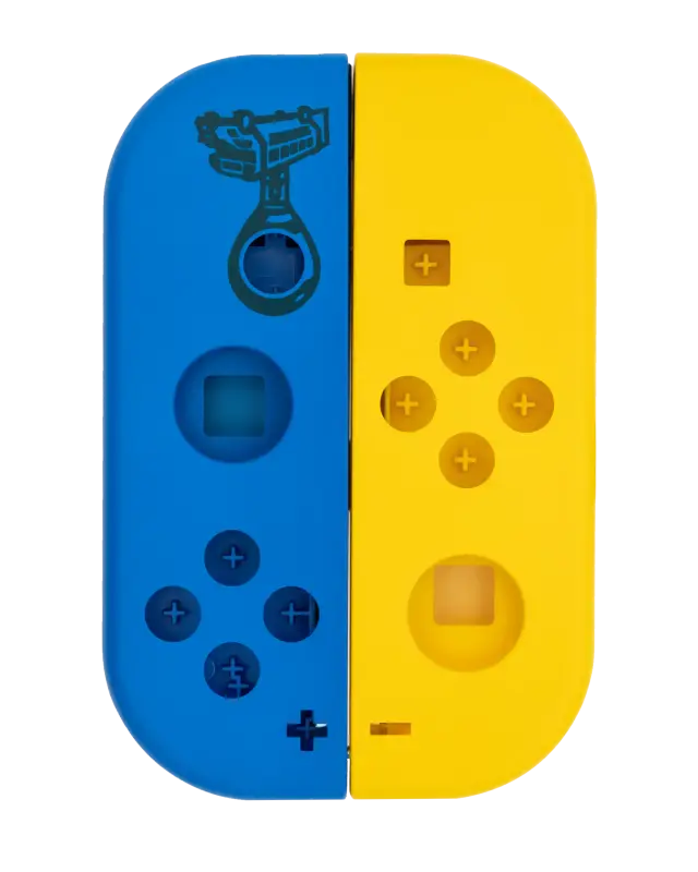 Coque de remplacement pour manette Joy-Con Nintendo Switch (jaune / bleu)