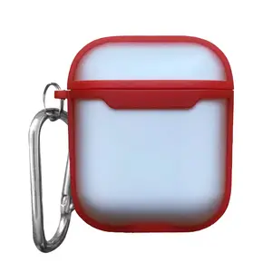 Protection Silicone Transparent pour Boitier AirPods 1er / 2e Génération (7) Rouge