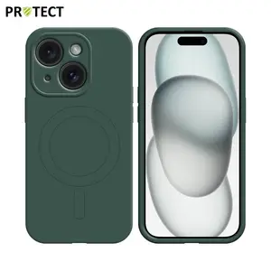 Coque de Protection IZ001 PROTECT pour Apple iPhone 15 Plus MagSafe Vert Foncé