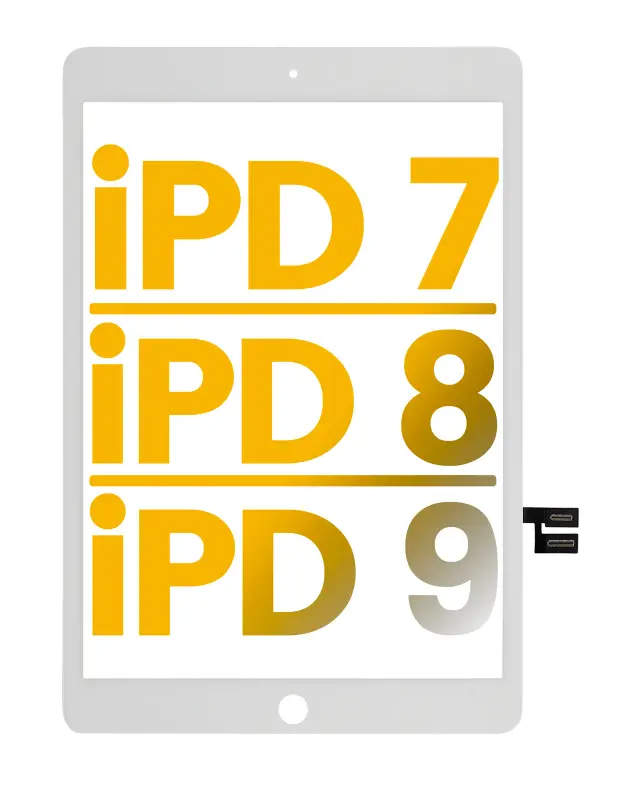 Vitre tactile pour Apple iPad 7 (2019) / iPad 8 (2020) / iPad 9 (2021) (premium, blanc)