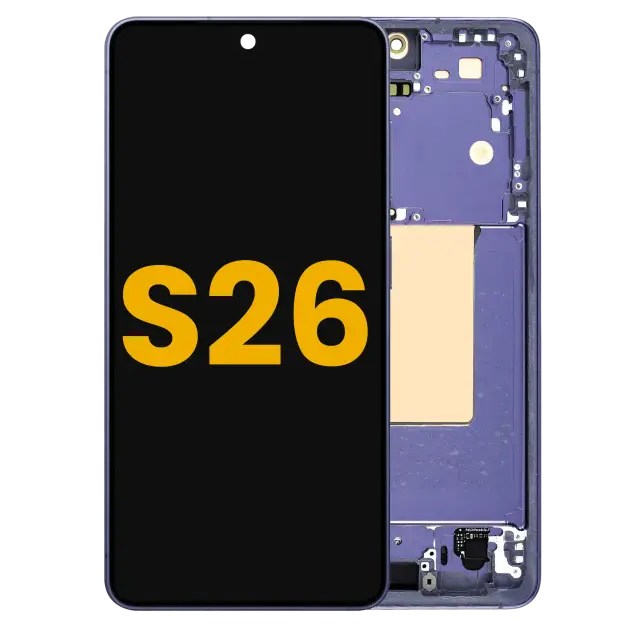 Écran OLED avec châssis pour Samsung Galaxy S26 5G (version US & internationale, reconditionné, Cobalt Violet)