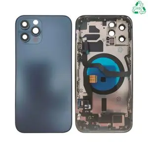 Coque de Réparation Complète Aftermarket (PIEC) Apple iPhone 12 Pro Bleu Pacifique