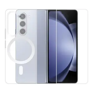 Coque Silicone MagSafe Compatible pour Samsung Galaxy Z Fold 5 5G F946 Transparent
