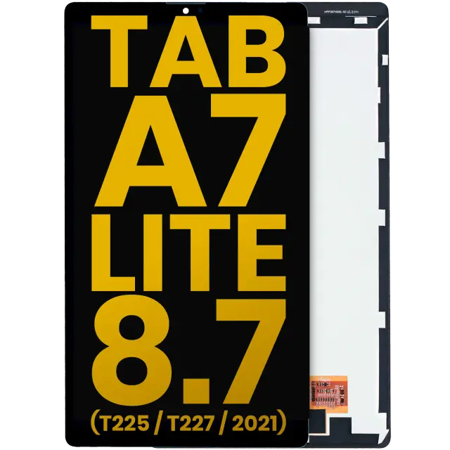 Écran LCD sans châssis pour Samsung Galaxy Tab A7 Lite 8.7" (T225 / T227) (2021) (Cellular Version, reconditionné, noir)