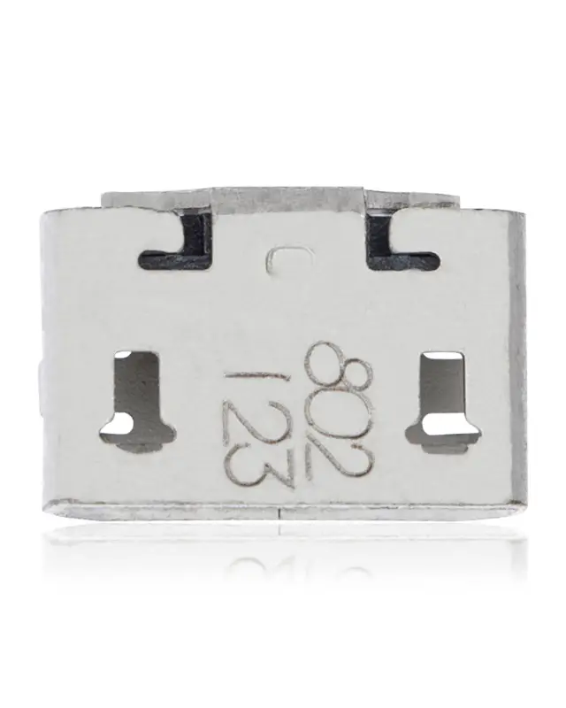 Connecteur de charge à souder — format Micro B, 5 broches, 2 points de fixation (C037)
