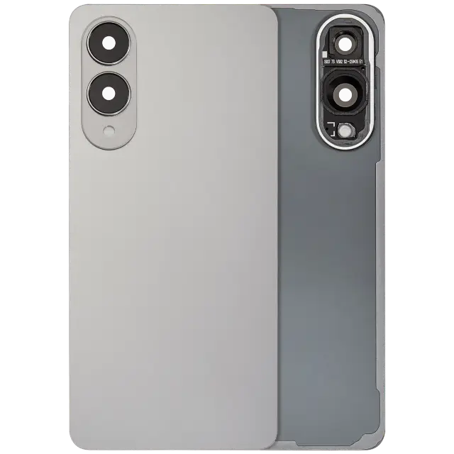 Vitre arrière pour Samsung Galaxy S25 Edge (sans logo, compatible premium, Titanium Silver)