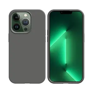 Coque Silicone Compatible pour Apple iPhone 13 Pro Max (#34) Gris Foncé