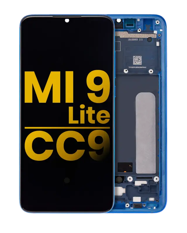 Écran OLED avec châssis pour Xiaomi Mi 9 Lite / CC9 (reconditionné, Aurora Blue)