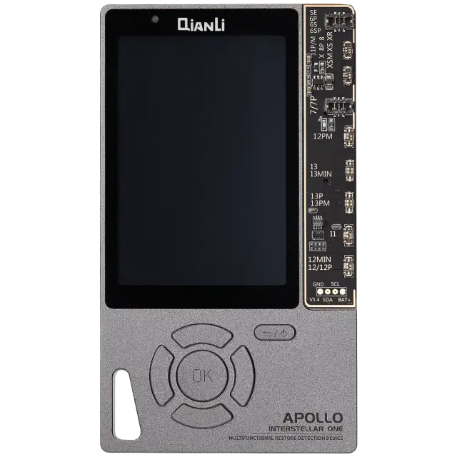 Outil pour Qianli Apollo Interstellar Restore Program And Reading Device (True Tone / Battery Data / Vibrator / MFI Tester / EEPROM Programmer) (Display Up To 11 Pro Max And Battery Up To iPhone 14 Pro Max) (Galaxy Gray Special Edition, Qianli)