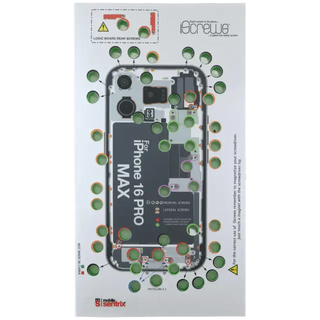 Tapis de positionnement des vis iScrews pour iPhone 16 Pro Max – dottorpod