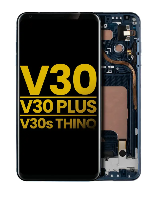 Écran OLED avec châssis pour LG V30 / V30 Plus / V30S ThinQ (reconditionné, Moroccan Blue)