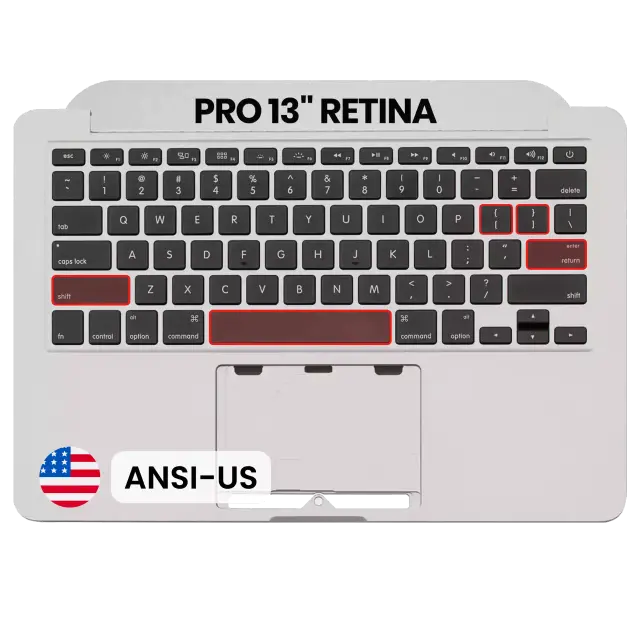 Châssis supérieur avec clavier ANSI US pour Apple MacBook Pro 13" A1502 (2013-2014) (OEM New)