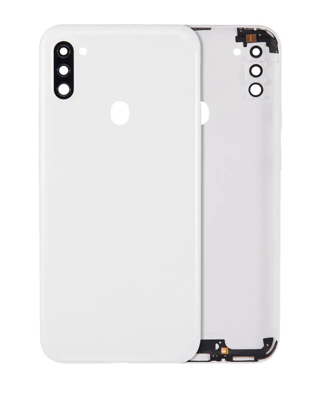 Vitre arrière pour Samsung Galaxy A11 (A115 / 2020) (version internationale, compatible premium, blanc)