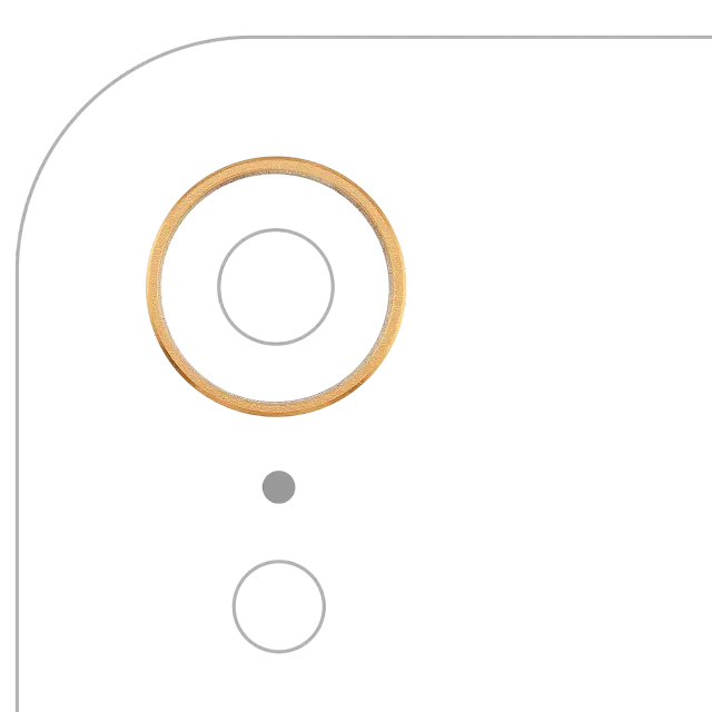 Anneau de contour de caméra arrière pour Apple iPhone XR (jaune)