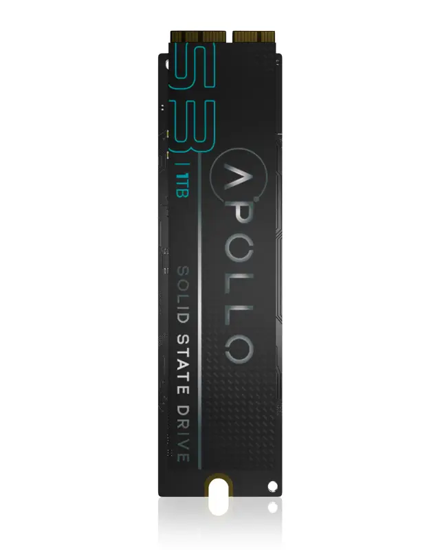 Apollo S3 1TB Mac SSD (NVMe PCIe Gen3x4) pour apollo MacBook Air 11 & 13" A1465 A1466 (Mid 2013-2017) et autres modèles