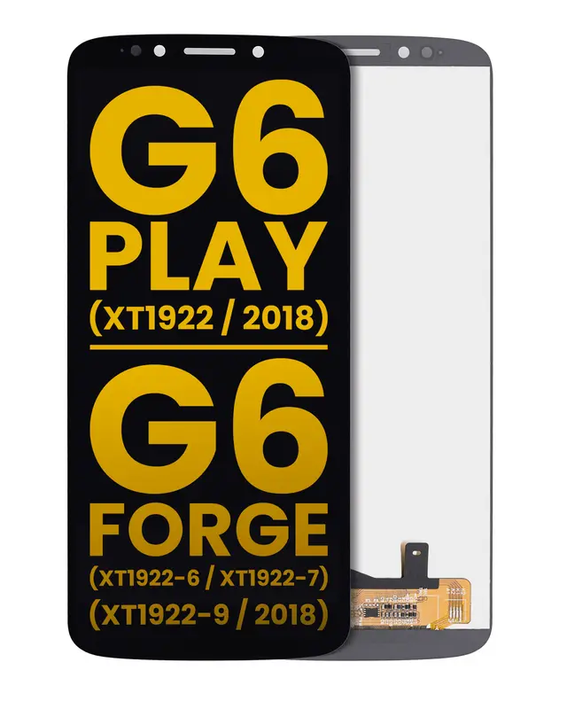 Écran pour Motorola Moto G6 Play (XT1922 / 2018) / G6 Forge (XT1922-6 / XT1922-7 / XT1922-9 / 2018) (version US, reconditionné, noir)