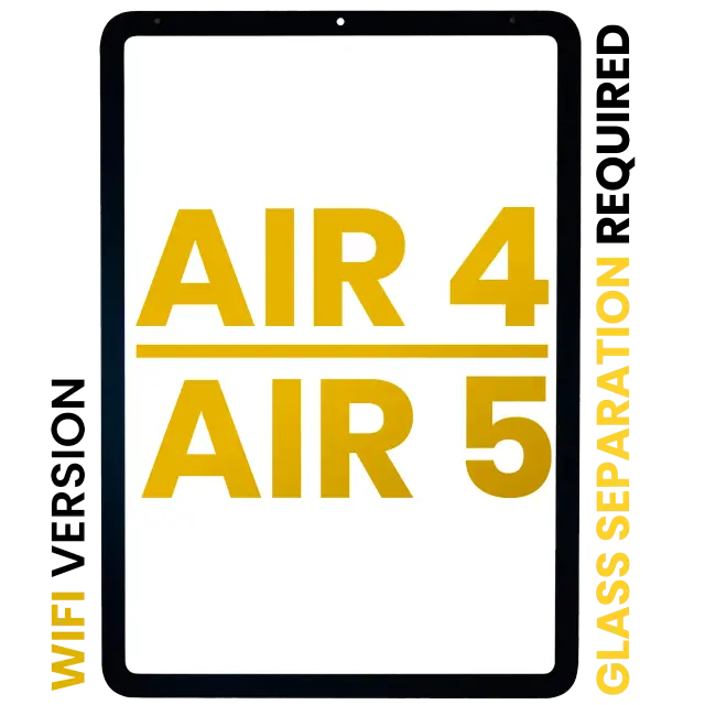 Vitre d’écran pour Apple iPad Air 4 / iPad Air 5 (Glass Separation Required, premium, WiFi uniquement, toutes couleurs)