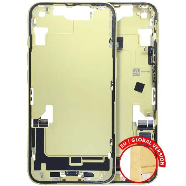 Châssis pour Apple iPhone 14 (version EU, origine d'occasion — grade A, jaune)