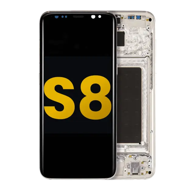Écran OLED avec châssis pour Samsung Galaxy S8 (reconditionné, Arctic Silver)