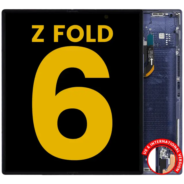 Écran OLED intérieur avec châssis pour Samsung Galaxy Z Fold 6 5G (version US & internationale, reconditionné, Navy)