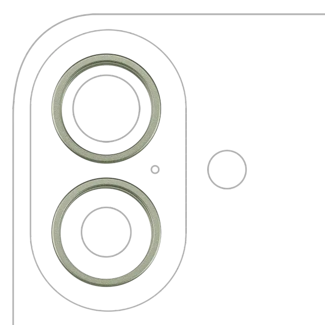 Anneau de contour de caméra arrière pour Apple iPhone 17 (lot de 2, Sage, lot de 10)