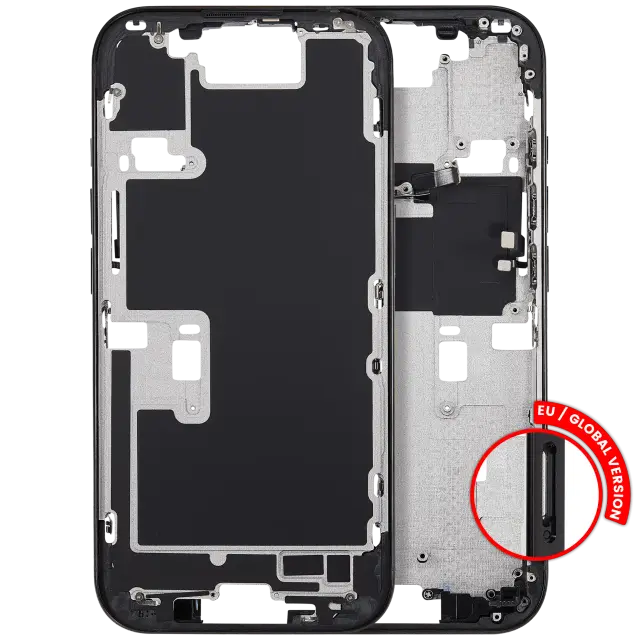 Châssis pour Apple iPhone 16 Pro (version EU, compatible premium, titane noir)