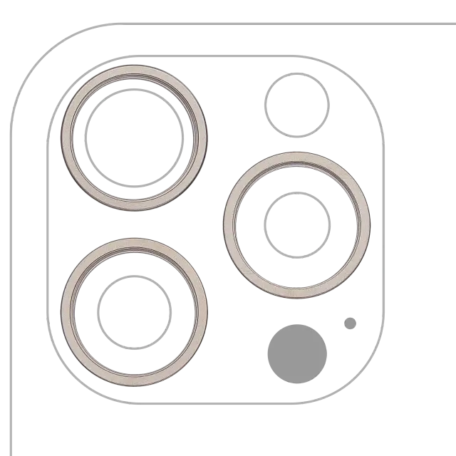 Anneau de contour de caméra arrière pour Apple iPhone 16 Pro / 16 Pro Max (lot de 3, titane naturel, lot de 10)