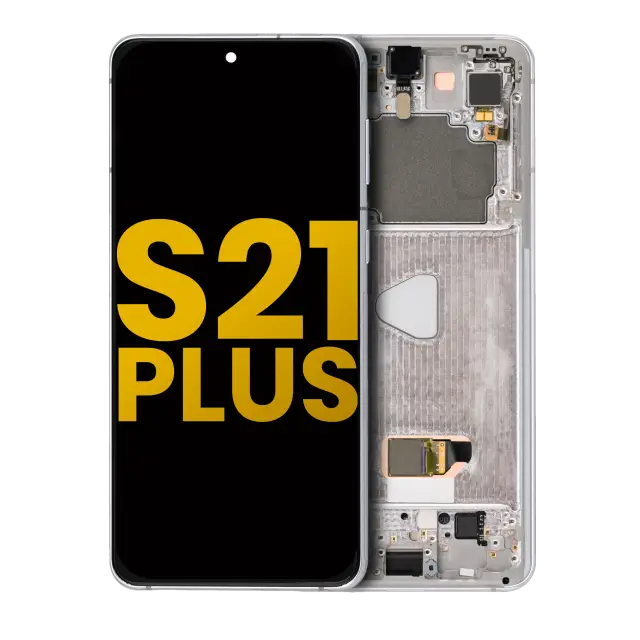 Écran OLED avec châssis pour Samsung Galaxy S21 Plus 5G (reconditionné, Phantom Silver)