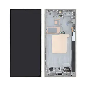 Écran Tactile Soft Oled avec Châssis Samsung Galaxy S24 Ultra 5G S928 Ambre Titane