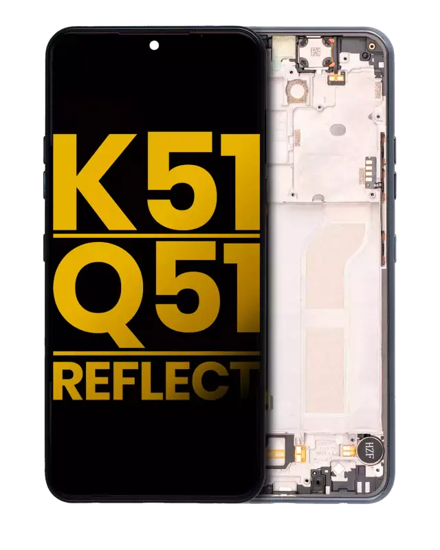 Écran LCD avec châssis pour LG K51 / Q51 / Reflect (reconditionné, noir)