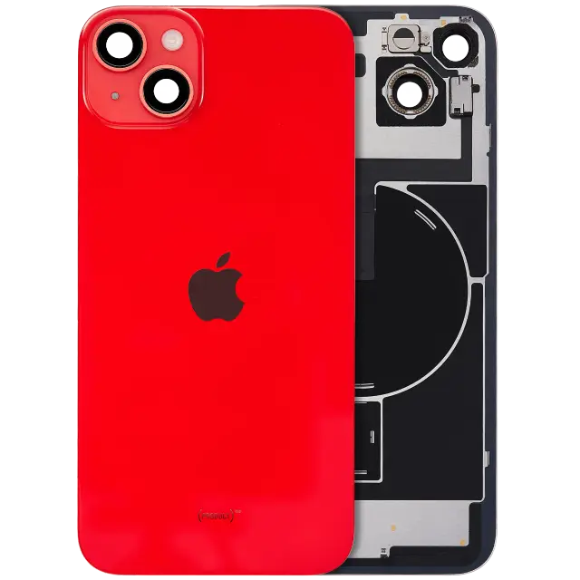 Vitre arrière avec MagSafe, NFC et nappe flash pour Apple iPhone 14 Plus (origine, rouge)