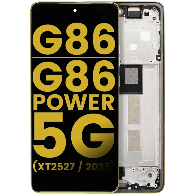 Écran OLED avec châssis pour Motorola Moto G86 / G86 Power 5G (XT2527 / 2025) (reconditionné, Golden Cypress)