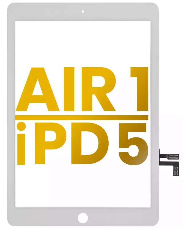 Vitre tactile pour Apple iPad Air 1 / iPad 5 (2017) (sans bouton principal, premium, blanc)