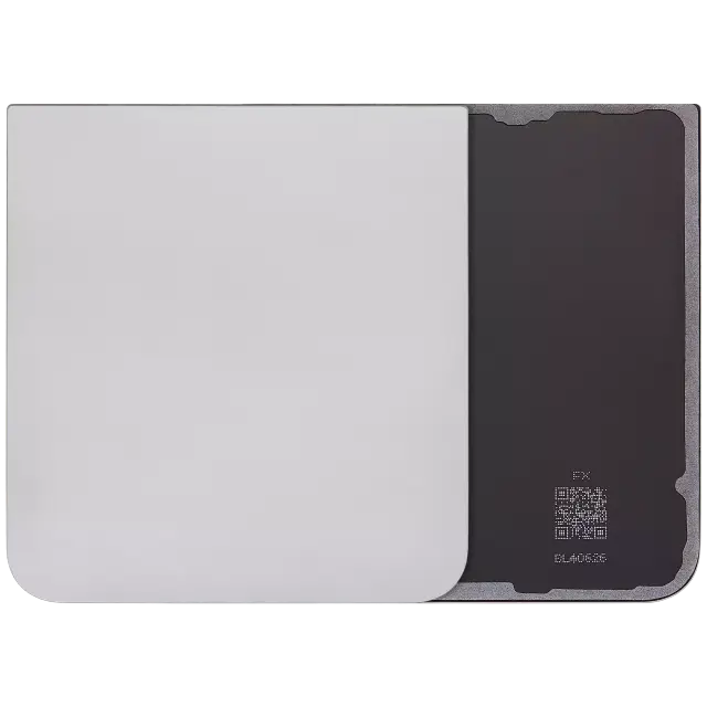 Vitre arrière pour Samsung Galaxy Z Flip 6 5G (compatible premium, Silver Shadow)