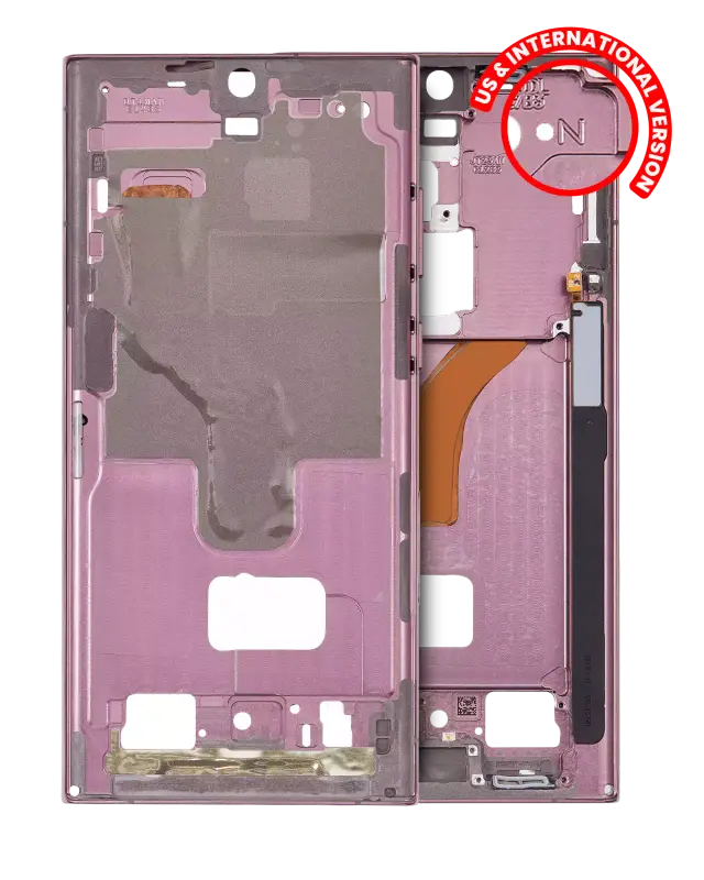 Châssis pour Samsung Galaxy S22 Ultra 5G (version US & internationale, Burgundy)
