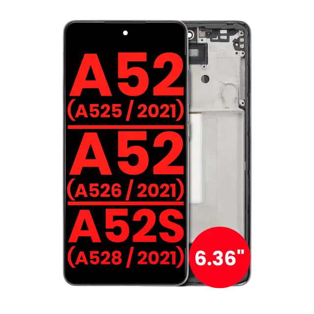 Écran pour Samsung Galaxy A52 4G (A525 / 2021) / A52 5G (A526 / 2021) / A52S 5G (A528 / 2021) (6.36") (compatible premium, Awesome Black)